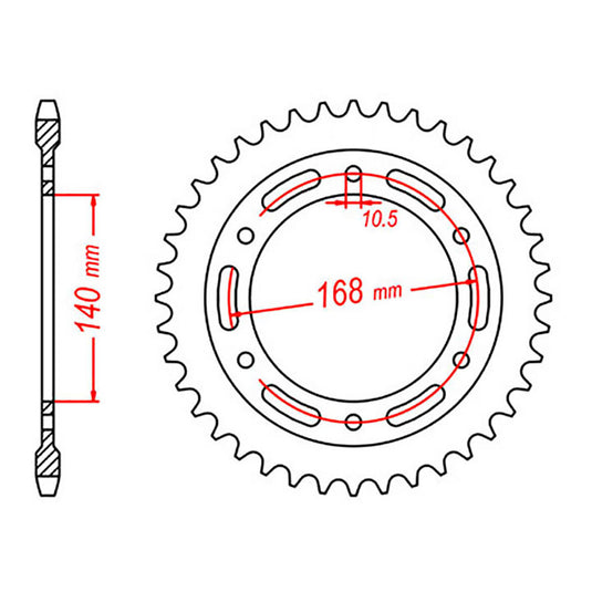 SPKT KIT BMW F800GS Adventure 13-18 - 525XRE 16/42 10.5mm
