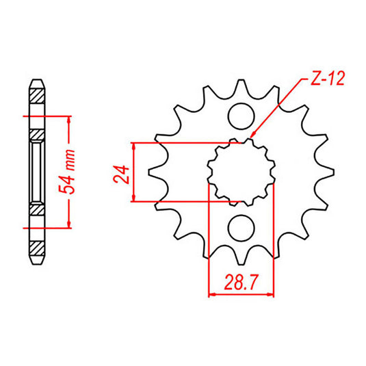 Sprocket Kit Kawasaki ZX14 '12- GB530ZXW 17/42
