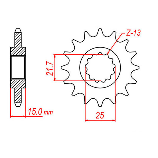 Sprocket Kit Triumph TT600 / Speed Four - 525XRE 15/42