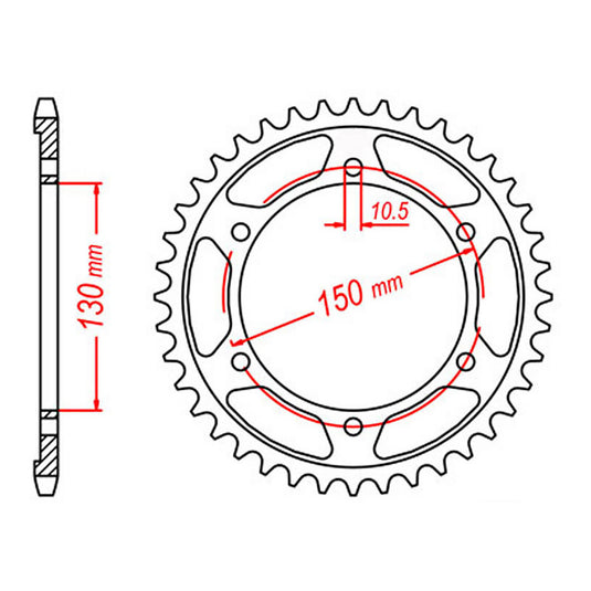 Sprocket Kit Yamaha TRX850 - 525XRE 17/39