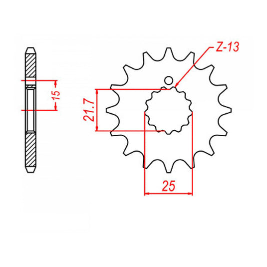 MTX 518 Steel Front Sprocket