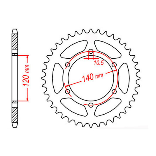 MTX 498 Steel Rear Sprocket
