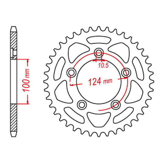 MTX 746 Steel Rear Sprocket