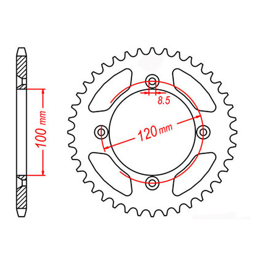 MTX 798 Steel Rear Sprocket