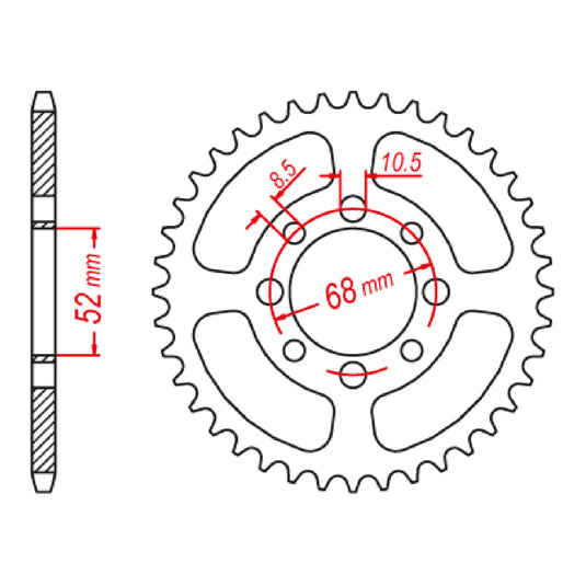 MTX 801 Steel Rear Sprocket 