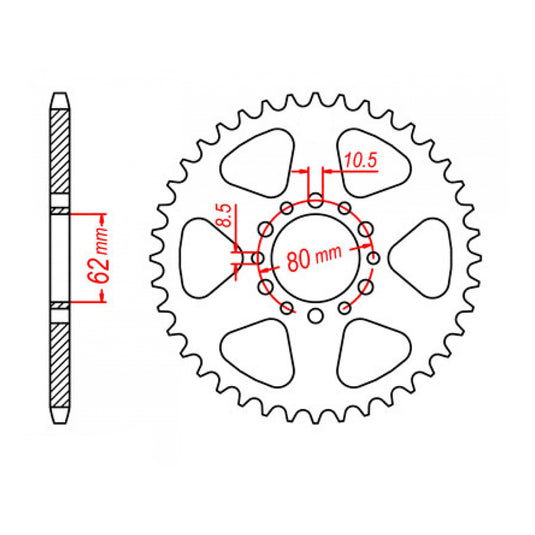 MTX 845 (2) Steel Rear Sprocket