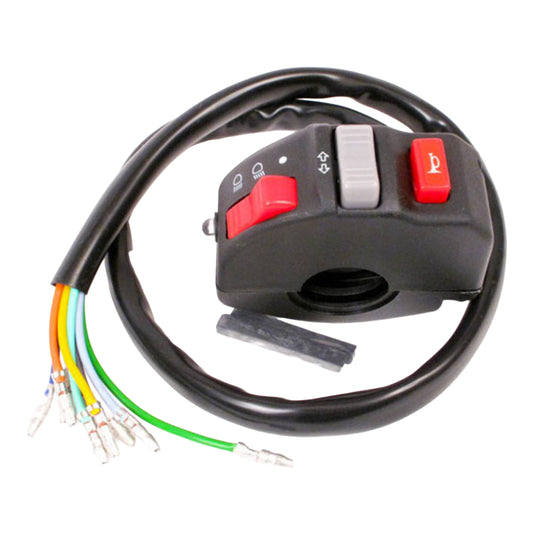 WHITES SWITCH BLOCK HEADLIGHT ON/HI-LO/TURN/HORN (28.5mm)