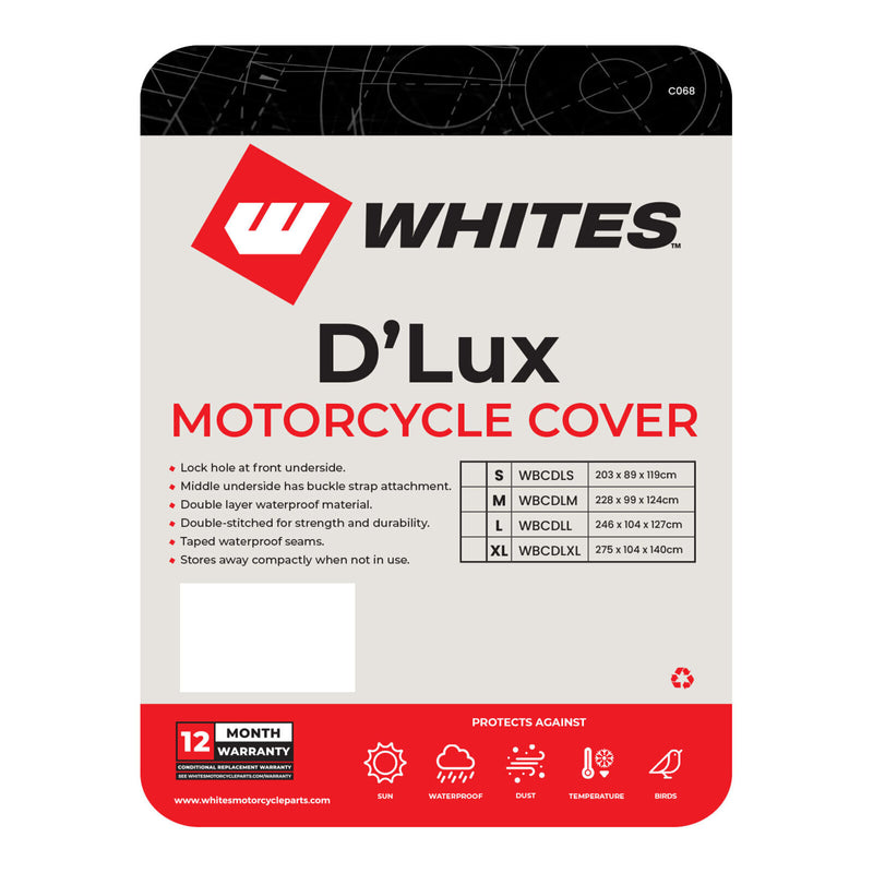 Load image into Gallery viewer, Whites Motorcycle Cover - D'Lux (M / 228 x 99 x 124cm)
