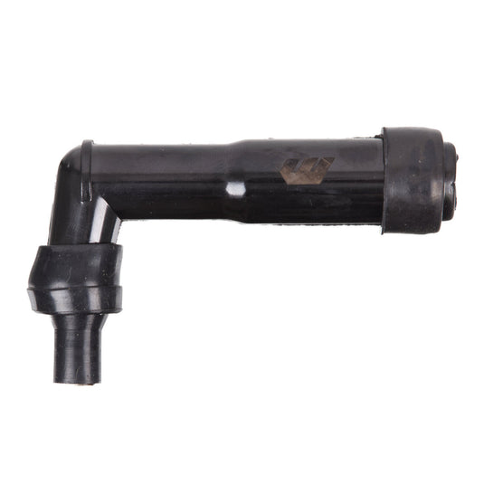 Whites Spark Plug Cap – Replaces XB05F – Long Right Angle – Black