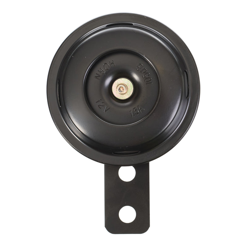Load image into Gallery viewer, Whites 12v Horn - Round Black - 70mm Diameter - 110db
