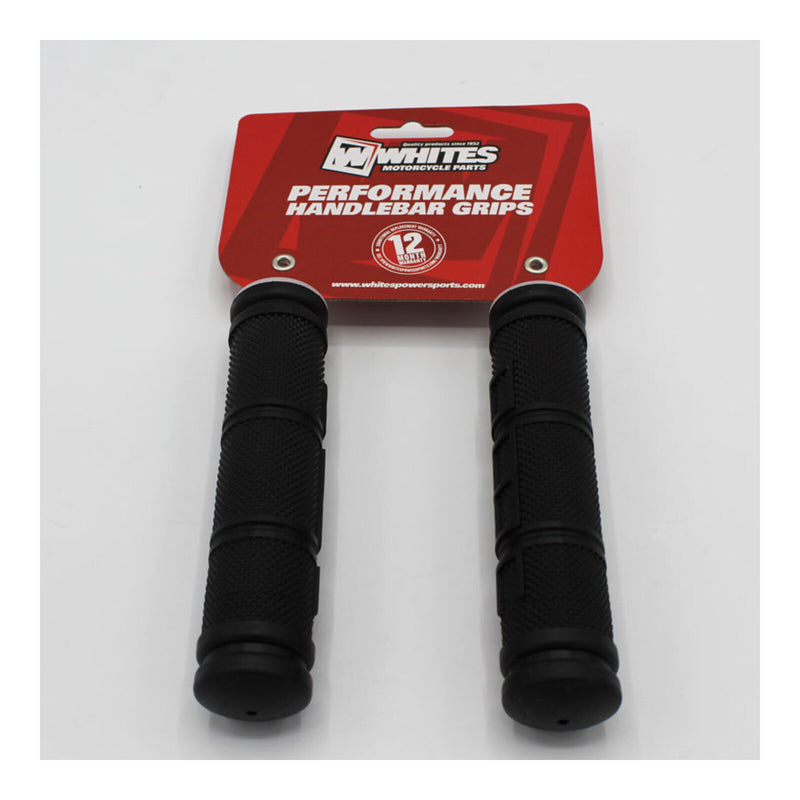 Load image into Gallery viewer, Whites ATV Half Waffle Grip Black 7/8 Both Sides - 137mm
