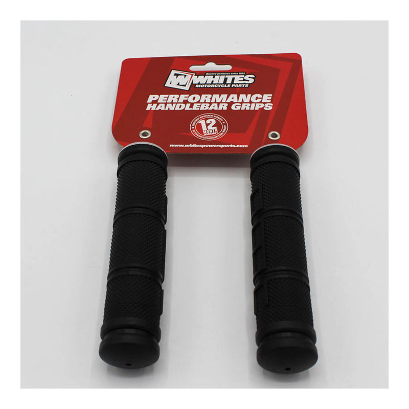 Load image into Gallery viewer, Whites ATV Half Waffle Grip Black 7/8 Both Sides - 137mm
