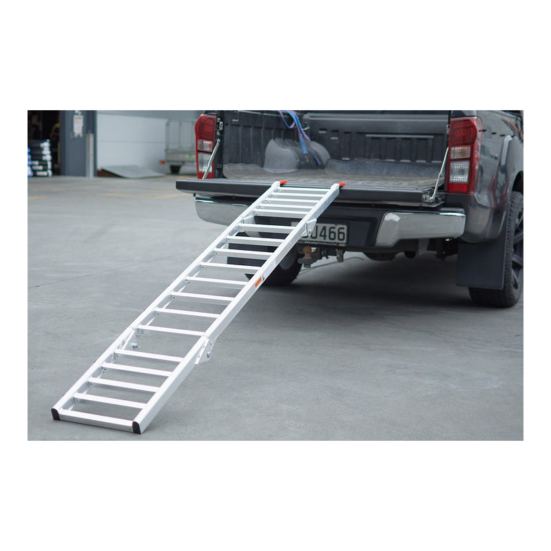 Load image into Gallery viewer, Whites Alloy Tailgate Ramp Folding 222x35cm - 318kg Rated
