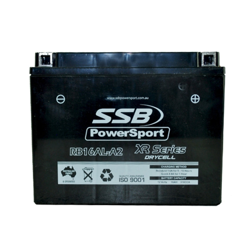 Load image into Gallery viewer, MOTORCYCLE AND POWERSPORTS BATTERY (YB16AL-A2) AGM 12V 16AH 270CCA BY SSB HIGH PERFORMANCE
