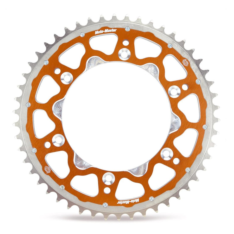Load image into Gallery viewer, SPROCKET REAR MOTO MASTER FUSION DUAL RING 50T ORANGE GAS GAS MC85 HUSQVARNA TC85 KTM 105 SX 85 SX
