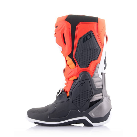 Alpinestars Tech-10 MX Boots Black/Red Fluoro/Orange Fluoro/White