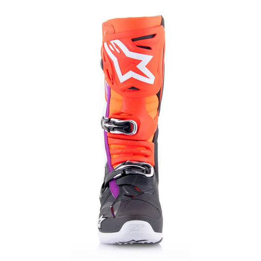 Alpinestars Tech-10 MX Boots Black/Red Fluoro/Orange Fluoro/White
