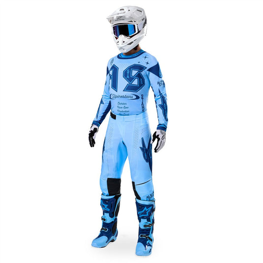 Alpinestars Tech-10 Limited Edition Steeler MX Boots Light Blue/Sapphire Blue