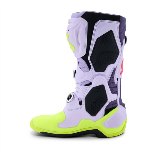 Alpinestars Tech-10 Supervented Boots Purple/Yellow Fluoro/Diva Pink