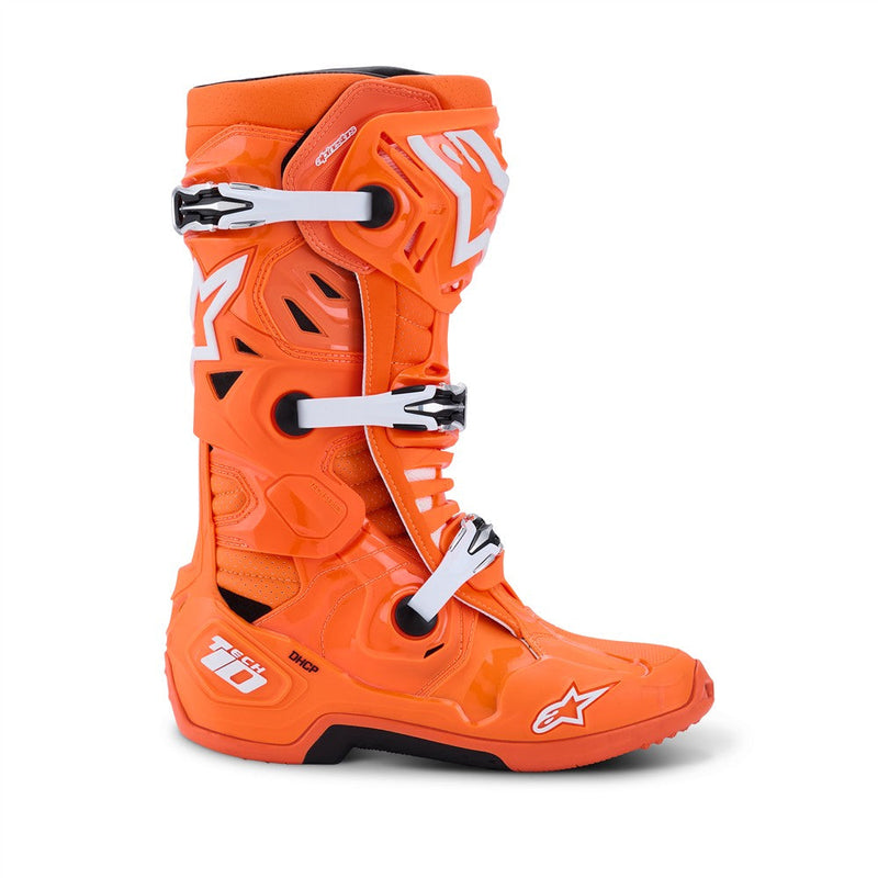 Load image into Gallery viewer, Alpinestars Tech-10 Supervented Boots Orange Fluoro/Black/White
