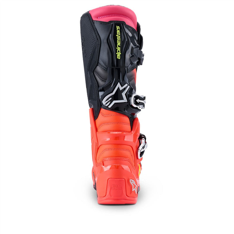Load image into Gallery viewer, Alpinestars Tech-7 MX Boots Black/Red Fluoro/Pink Fluoro
