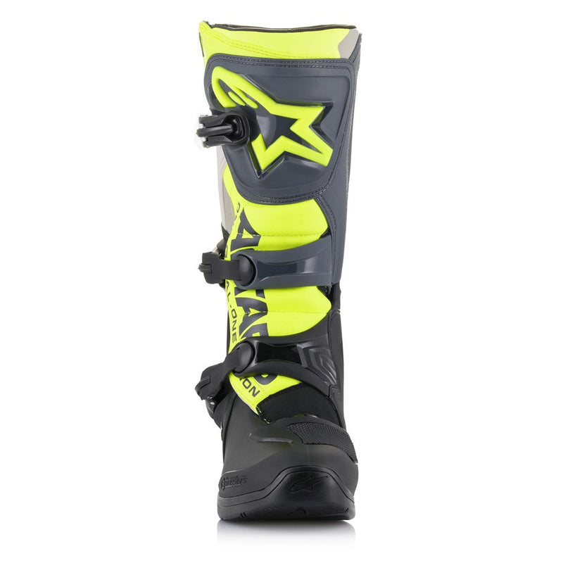 Load image into Gallery viewer, Alpinestars Tech-3 MX Boots Black/Cool Gray/Yellow Fluoro
