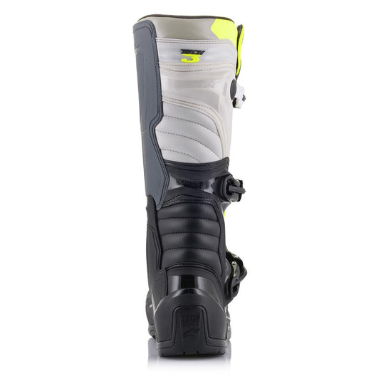 Alpinestars Tech-3 MX Boots Black/Cool Gray/Yellow Fluoro