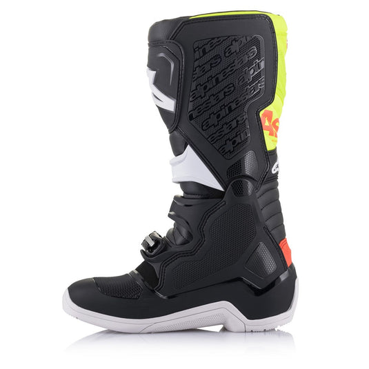 Alpinestars Tech-5 MX Boots Black/Red Fluoro/Yellow Fluoro