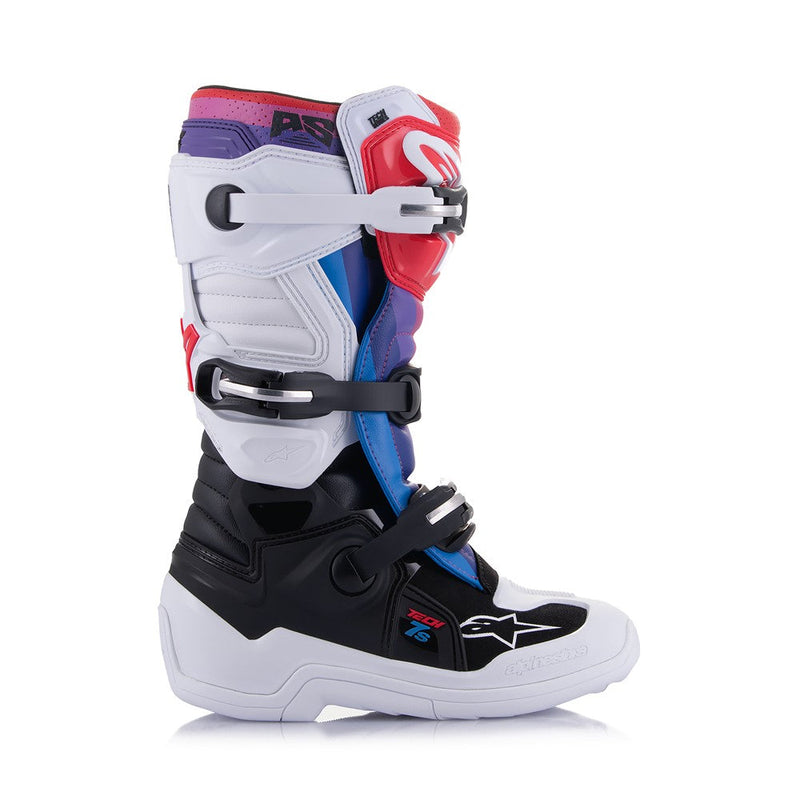 Load image into Gallery viewer, Alpinestars Tech-7S MX Boots White/Black/Rainbow
