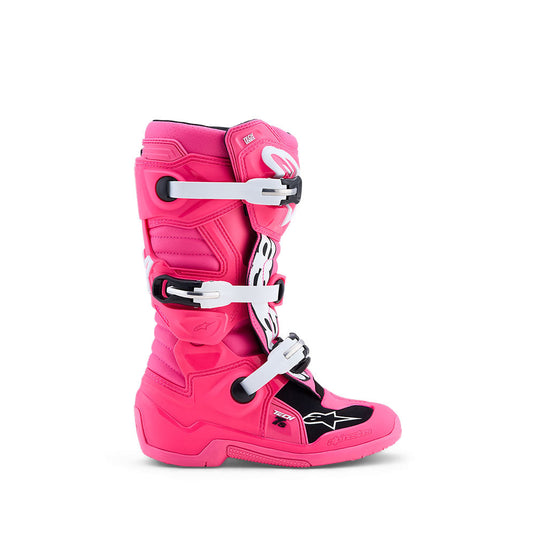 Alpinestars Tech-7S MX Boots Pink Fluoro/Black/White