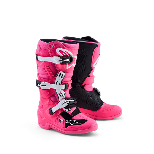 Alpinestars Tech-7S MX Boots Pink Fluoro/Black/White