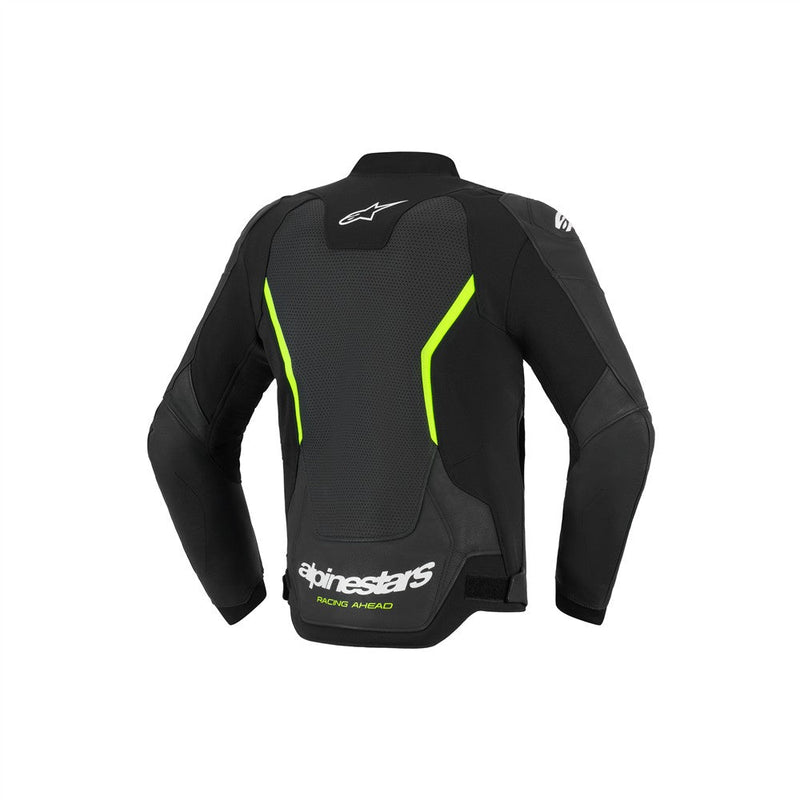 Load image into Gallery viewer, Alpinestars GP Force v2 Leather Jacket Airflow Black/Yellow Fluoro
