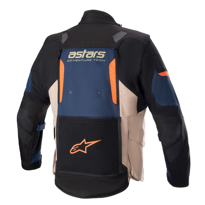 Load image into Gallery viewer, Alpinestars Halo Drystar Jacket Dark Blue/Dark Khaki/Orange Fluoro
