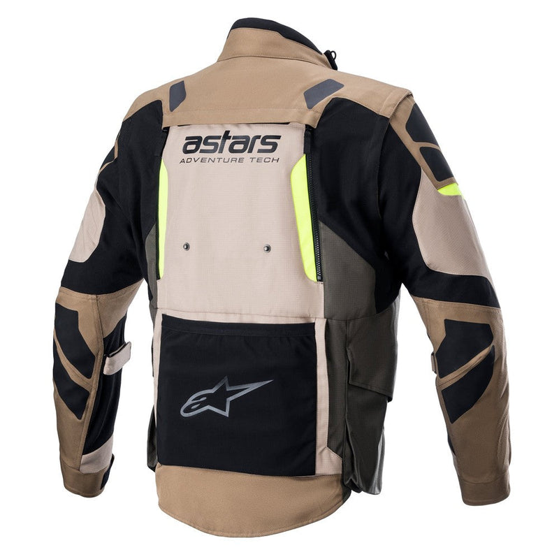 Load image into Gallery viewer, Alpinestars Halo Drystar Jacket Dark Khaki/Sand/Yellow Fluoro
