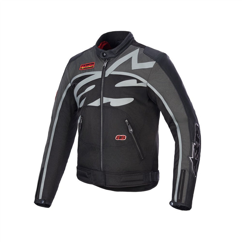 Load image into Gallery viewer, Alpinestars Axton Leather/Textile Jacket Black/Anthracite/Red/Tangerine
