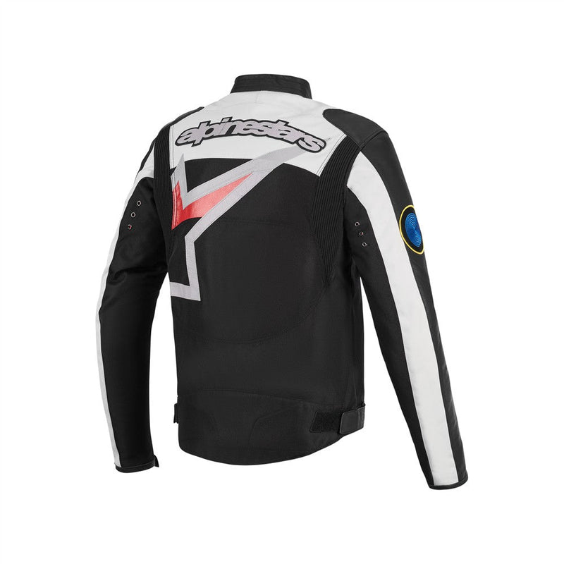 Load image into Gallery viewer, Alpinestars Axton Leather/Textile Jacket Black/Off White/Bright Red
