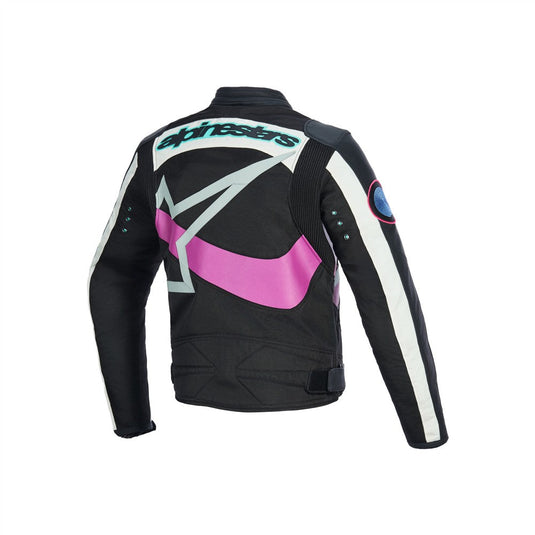 Alpinestars Idles Leather/Textile Jacket Black/Off White/Purple