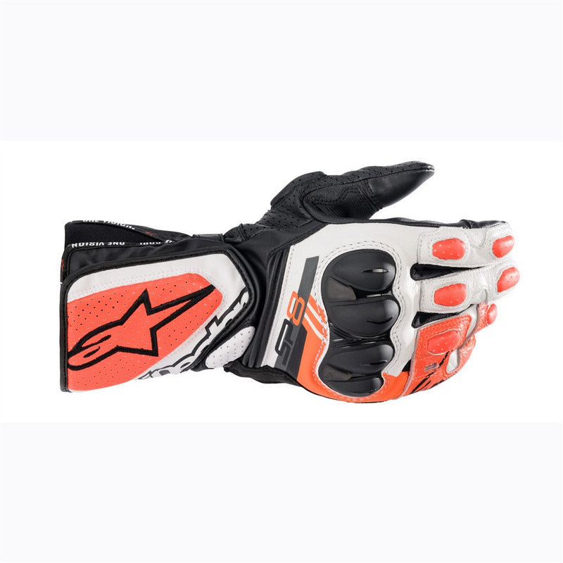 Load image into Gallery viewer, Alpinestars SP-8 v3 Gloves  Black/White/Red Fluoro
