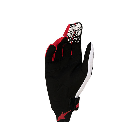 Alpinestars Techstar Gloves Black/White/Red Fluoro