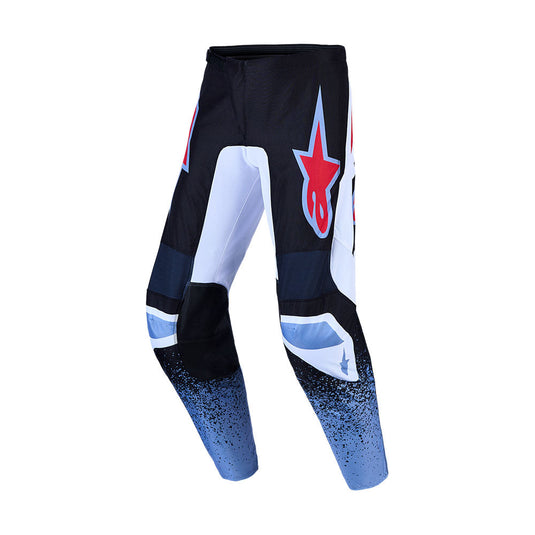 Alpinestars Fluid Drag Pants Black/White/Light Blue/Red Fluoro