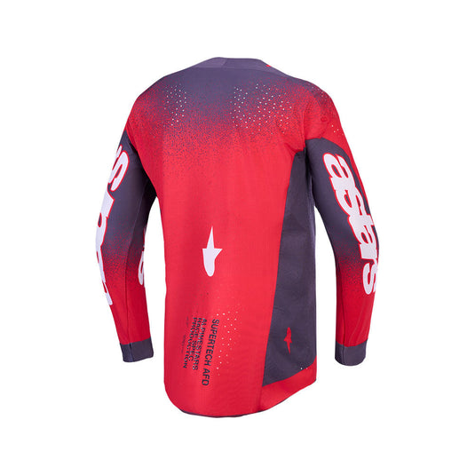 Alpinestars Supertech AFD Hiten Jersey Graystone/Red Fluoro/Light Lilac