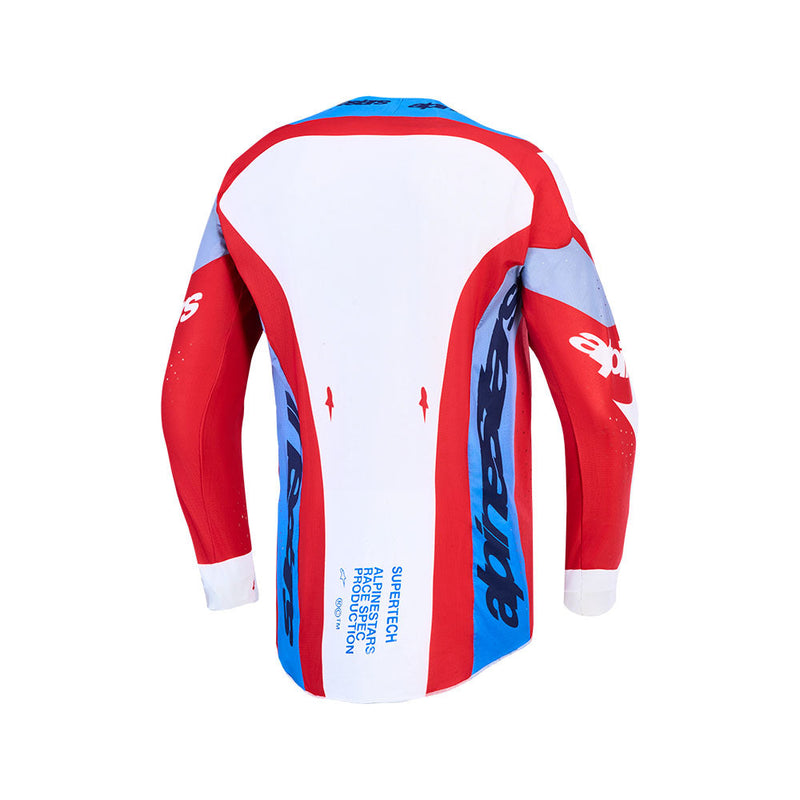Load image into Gallery viewer, Alpinestars Supertech Dyna Jersey Fire Red/White/Navy/Blue

