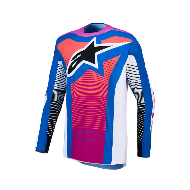 Load image into Gallery viewer, Alpinestars Techstar Maven Jersey White/Hot Coral/Blithe Blue
