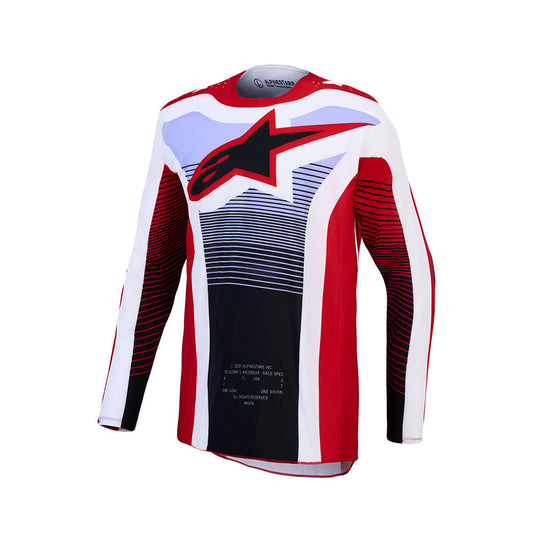 Alpinestars Techstar Maven Jersey Fire Red/White/Lavender/Black