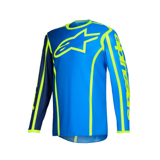 Alpinestars Fluid Apex Jersey Blue/Yellow Fluoro