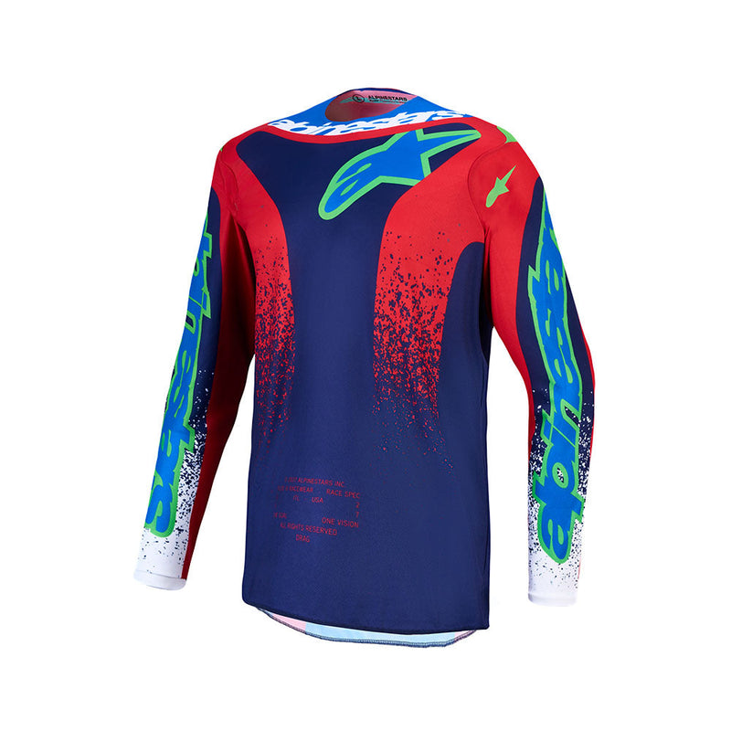Load image into Gallery viewer, Alpinestars Fluid Drag Jersey Blue/Navy/Fire Red/White
