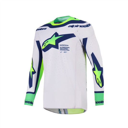 Alpinestars Supertech Vista Jersey Light Gray/Yellow Fluoro/Blue