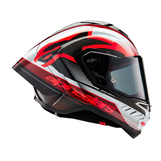 Alpinestars Supertech R10 Helmet Team Black Carbon/Red/White Gloss