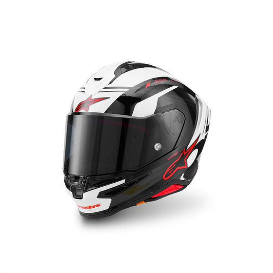 Alpinestars Supertech R7 Helmet A-Core Black/White/Red Gloss