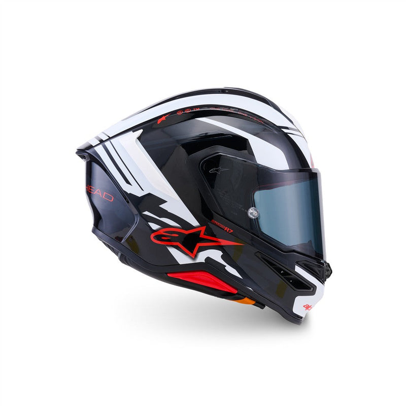 Load image into Gallery viewer, Alpinestars Supertech R7 Helmet A-Core Black/White/Red Gloss
